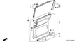 Honda New 1999-2001 Fits Honda Odyssey Lining Assy., R. Slide Door *NH284L* (LIGHT QUARTZ GRAY), Part # 83700-S0X-A12ZB