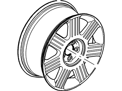 Ford New 2003-2005 Fits Lincoln Aviator Wheel Assy Base No. 1007a Position Front and Rear, Part # 2C5Z1007AA