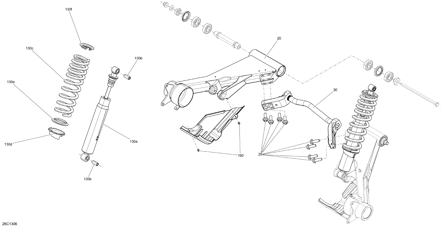 Fits 2013-2015 Can-Am Utility Vehicles Sway-Bar, OEM Part # 706002298