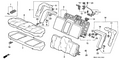 Honda New 1992-1995 Fits Honda Civic Frame Set, RR. Seat-Back, Part # 04820-SR4-A01