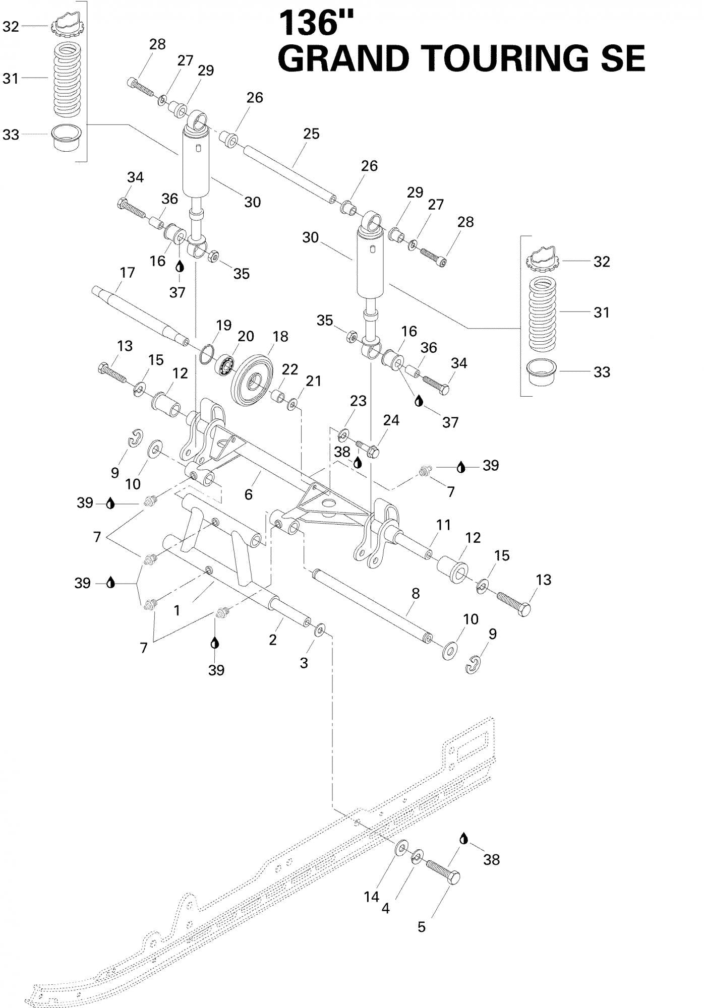 Fits 1996-2005 Ski-Doo Formula III / Formula III LT Models Cushion, OEM Part # 414530000