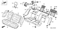 Honda New 2004-2005 Fits Honda Civic Cover, Left Rear Seat-Back Trim (Ivory), Part # 82521-S5D-A22ZB