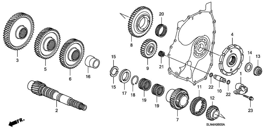 New 2007-2008 Fits Honda Fit Countershaft Second Gear, Part # 23441-RMM-000