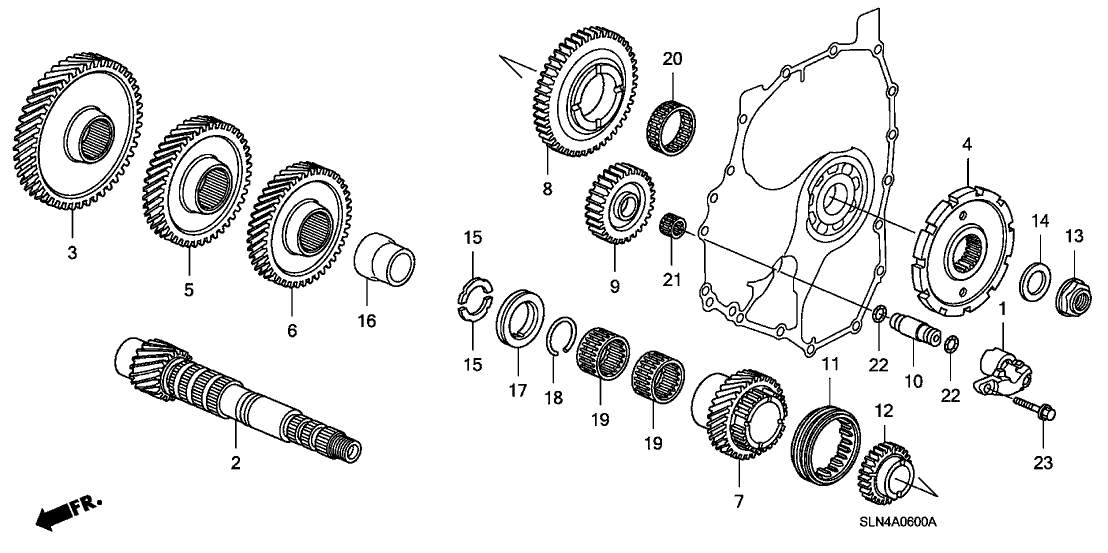 New 2007-2008 Fits Honda Fit Countershaft Second Gear, Part # 23441-RMM-000