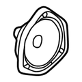 Acura New 2002-2004 Fits Acura RSX Rear Speaker Assembly 16cm Single Cone, Part # 39120-S6M-A21