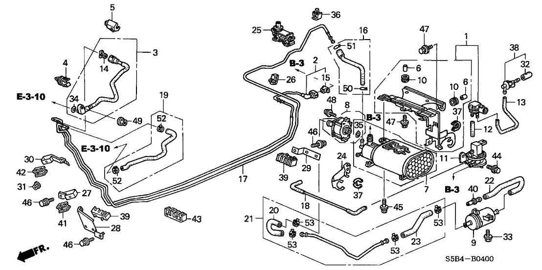 Honda New 2003-2005 Fits Honda Civic Fuel Pipe Stay C, Part # 17763-S5B-930