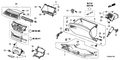 New 2010 Fits Honda Accord Outlet Assy., Center *NH693L* (QP GUN METALLIC), Part # 77611-TA5-A01ZA