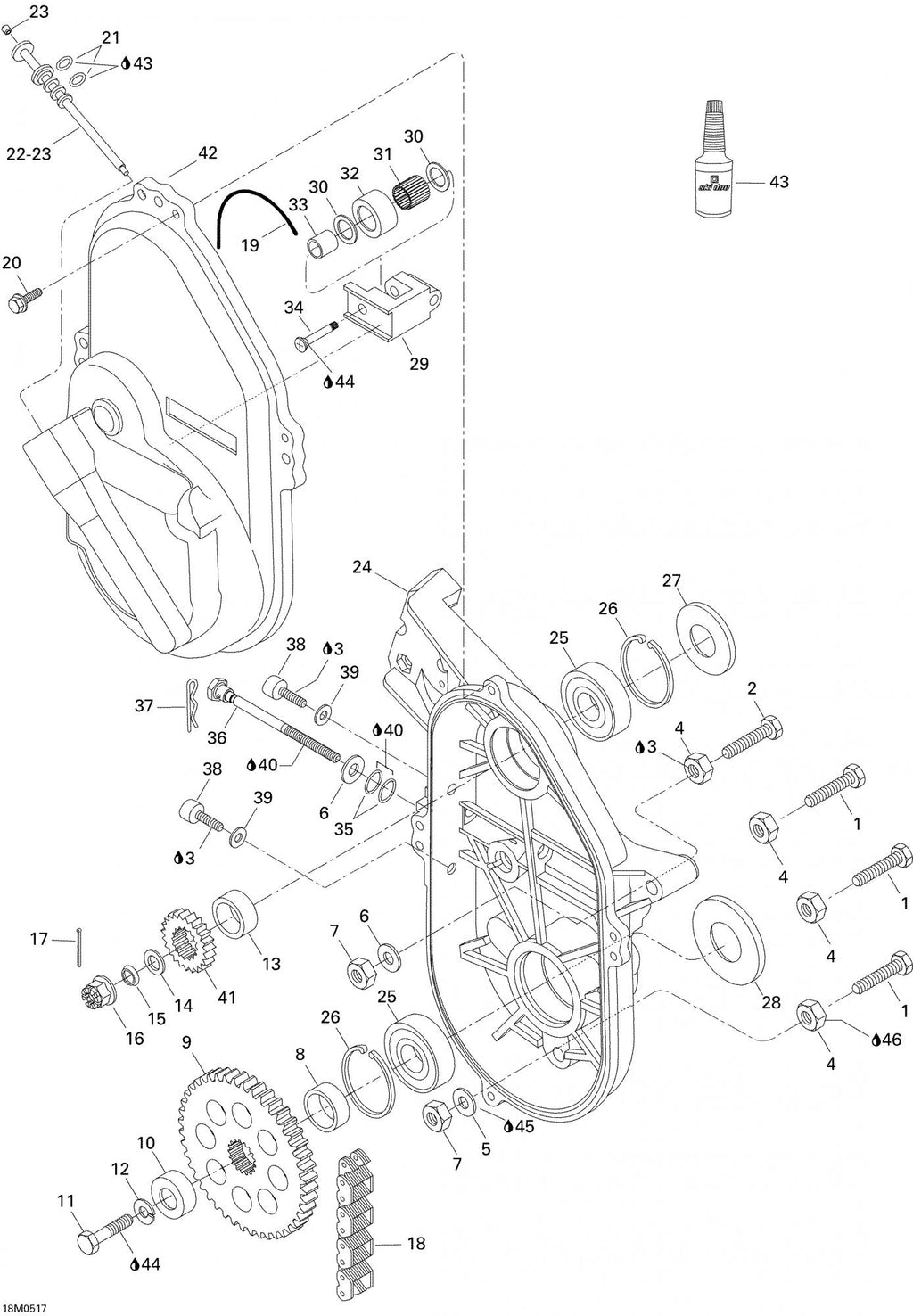 Fits 2005-2007 Ski-Doo Skandic LT 440F Spacer, OEM Part # 605452059