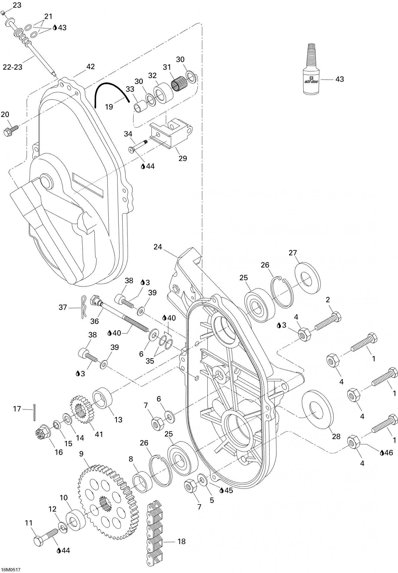 Fits 2005-2007 Ski-Doo Skandic LT 440F Spacer, OEM Part # 605452059