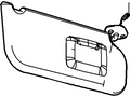 Ford New 2008 Fits Ford F-250 Super Duty / F-350 Super Duty / F-450 Super Duty Visor Assembly - Sun Base No., Part # 8C3Z2504105JB