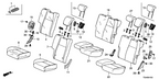 New 2015-2016 Fits Honda Fit Cover, Right Rear Seat Cushion Trim (Deep Black), Part # 82131-T5R-A11ZA