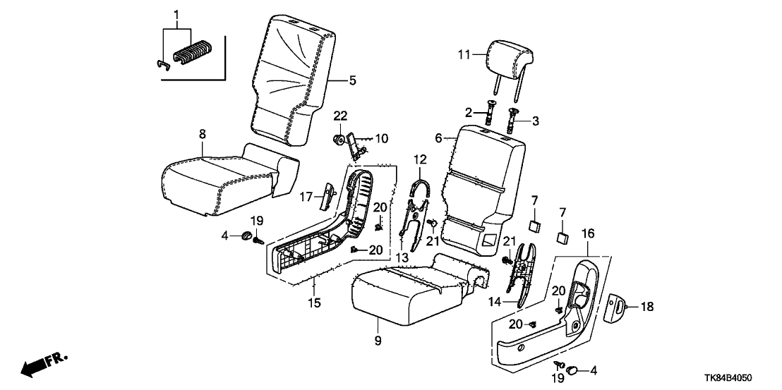 Honda New 2011-2013 Fits Honda Odyssey Headrest Assy., Center *NH686L* (LIGHT WARM GRAY), Part # 81940-TK8-A21ZA