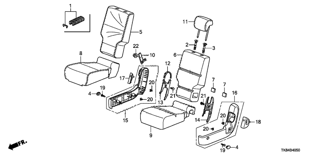 New 2011-2013 Fits Honda Odyssey Headrest Assy., Center *NH767L* (TRUFFLE), Part # 81940-TK8-A21ZB