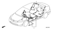 Honda New 2009-2011 Fits Honda Civic Floor Wire Harness, Part # 32107-SNX-A12