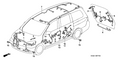 Honda New 2006 Fits Honda Odyssey Sunroof Wire Harness, Part # 32155-SHJ-A61