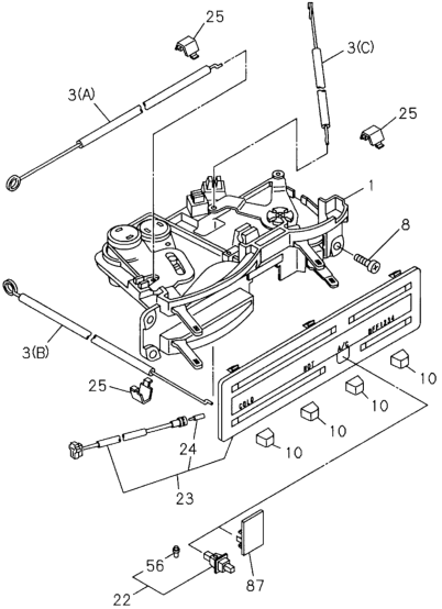 Honda New 1994-1997 Fits Honda Passport Bulb, Control Lever (12V 1.4), Part # 58219-40210