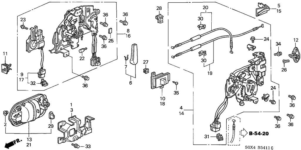 New 1999-2004 Fits Honda Odyssey Knob Assy., R. Slide Door Lock*NH167L* (GRAPHITE BLACK), Part # 72624-S0X-A02ZA