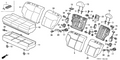 Honda New 2004-2005 Fits Honda Civic Cover, Left Rear Seat-Back Trim (Black), Part # 82521-S5T-A01ZB