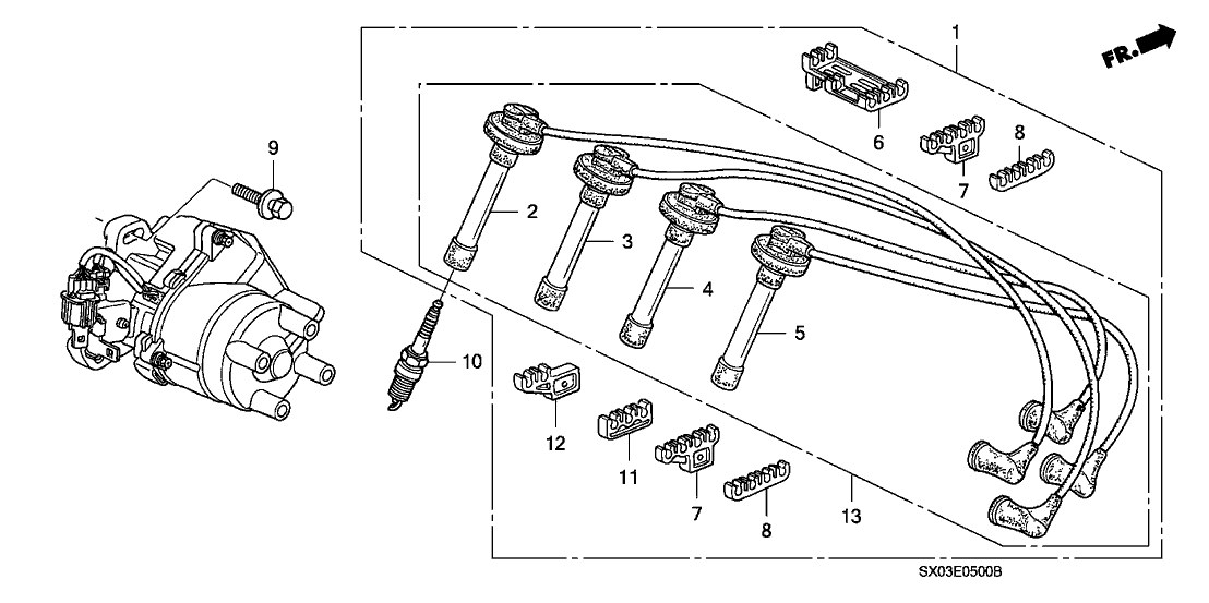 Honda New 1998 Fits Honda Odyssey Wire, Resistance (No.2) (Sumitomo), Part # 32702-PCA-003