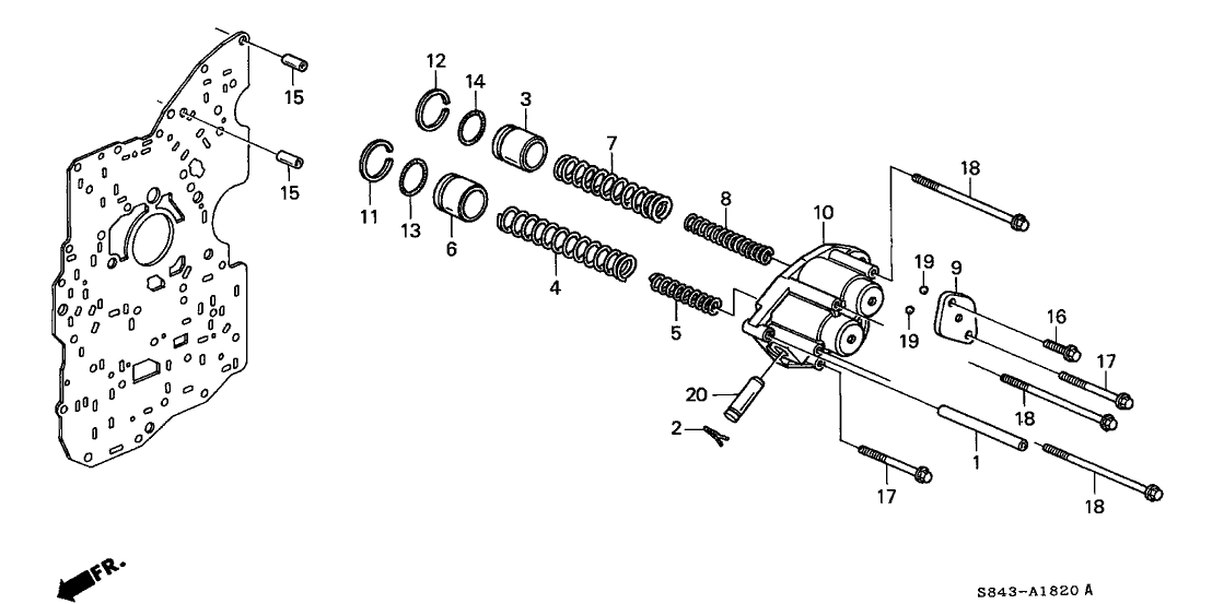 Honda New 1998-2002 Fits Honda Accord Spring B, Second Accumulator, Part # 27584-P7X-000