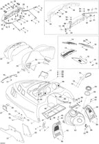 Fits 2003-2004 Ski-Doo Grand Touring 500/600/700 / Legend 380F Models Indicator Support, OEM Part # 517303592