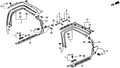 Honda New 1988-1991 Fits Honda Prelude Lining, R. Cowl Side (Lower) *B44L* (PALMY BLUE), Part # 83111-SF1-A00ZF
