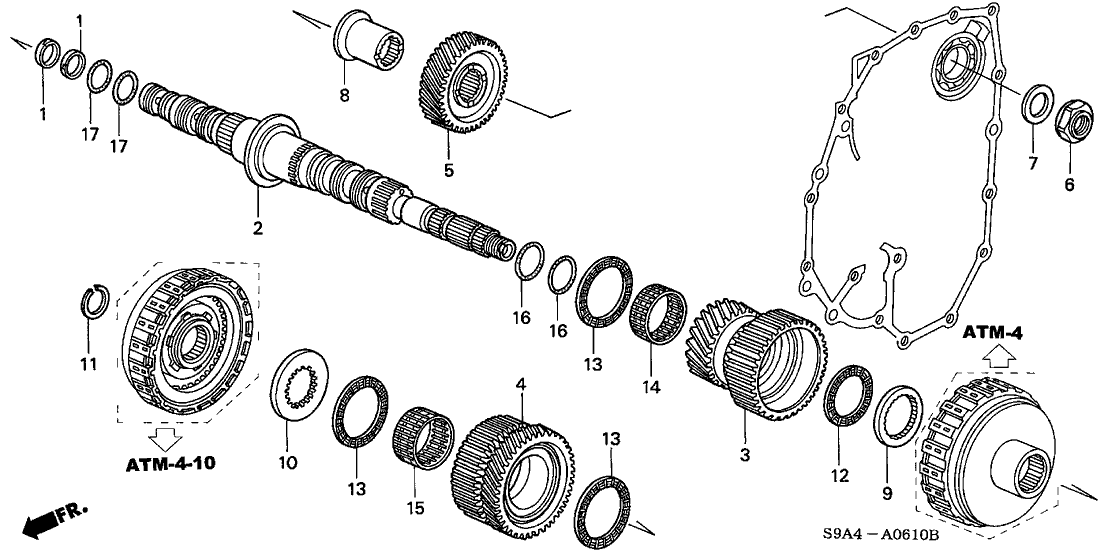 New 2002-2006 Fits Honda CR-V Gear, Secondary Shaft Idle, Part # 23521-PRH-000