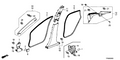Honda New 2010-2012 Fits Honda Crosstour Garnish Assy., R. Center Pillar (Upper) *YR412L* (BRIGHT IVORY), Part # 84111-TP6-A01ZB