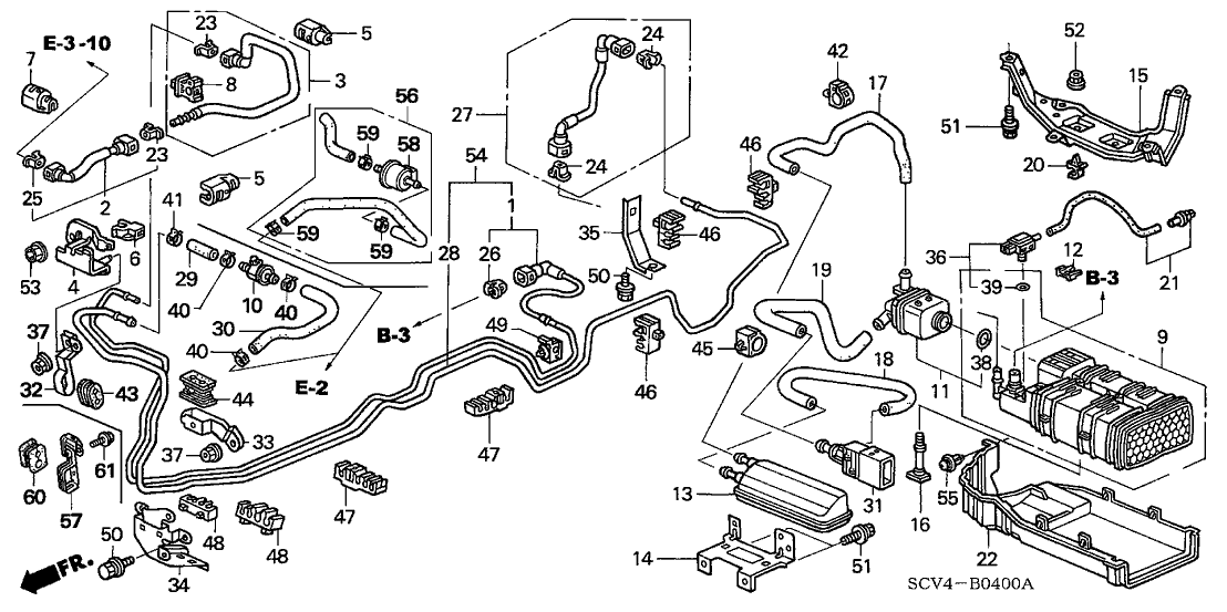 Honda New 2003-2011 Fits Honda Element Bracket, Fuel Feed Hose, Part # 16723-PZD-A01