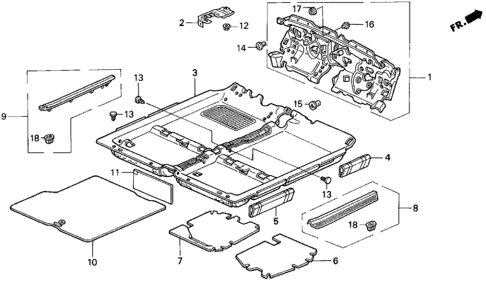 Honda New 1995-1996 Fits Honda Prelude Garnish, R. FR. Side *Y18L* (SILKY IVORY), Part # 84201-SS0-000ZD