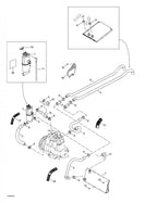 Fits 2003-2005 Ski-Doo MX Z X 440 / MX Z X 440 Racing Coolant Tank, OEM Part # 509000325