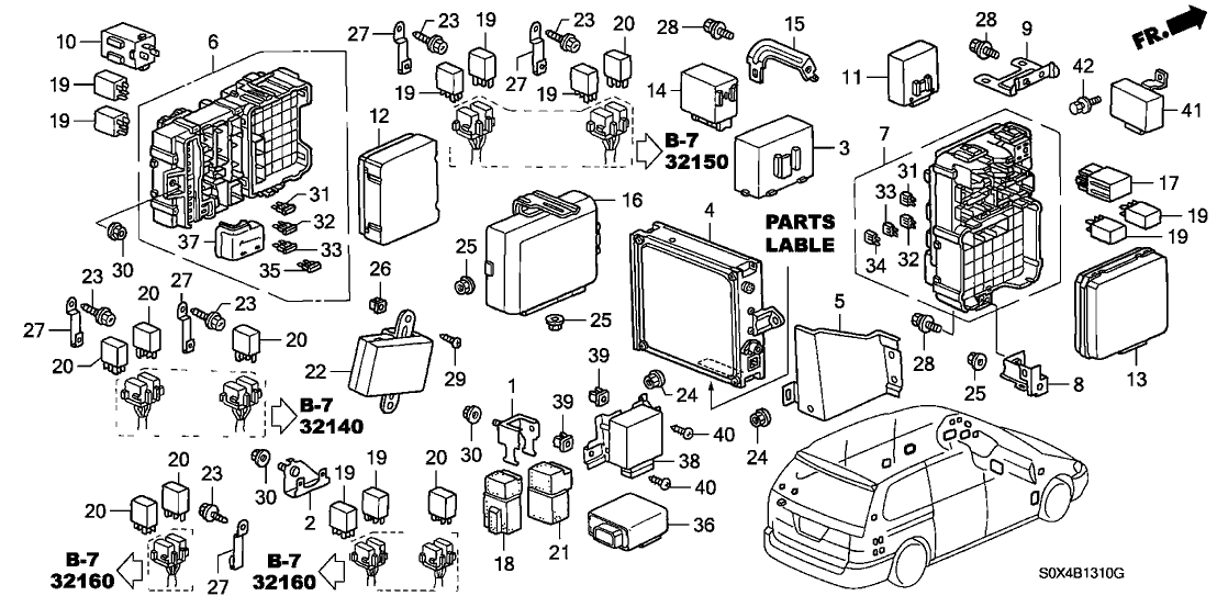 Honda New 1999-2001 Fits Honda Odyssey Automatic Cruise Controller, Part # 36700-S0X-A01