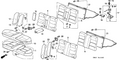 Honda New 1990-1991 Fits Honda Accord Cover, Right Rear Side Seat-Back Trim (Silky Ivory) (Ham), Part # 82151-SM1-A21ZC