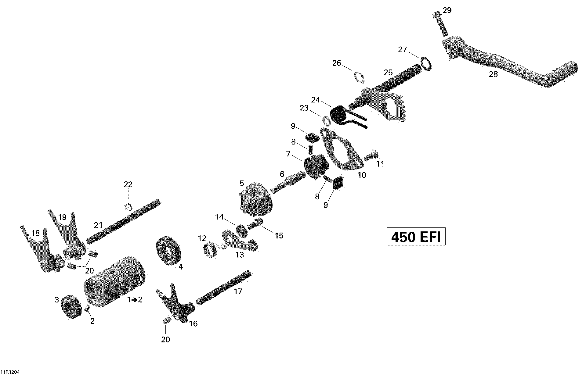 Can-Am - OEM schematic diagram - Part # 2572-420248326 - 05- Shifting | 05- Shifting System - Ref # 13