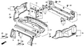 Honda New 1990-1993 Fits Honda Accord Cover, RR. Bulkhead *NH89L* (PALMY GRAY), Part # 84512-SM2-A00ZB
