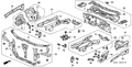 Honda New 1999-2002 Fits Honda Accord Right Front Side Outrigger Set, Part # 04600-S4K-A00ZZ