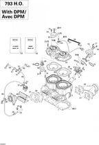 Fits 2000-2007 Ski-Doo Grand Touring 500/600/700/800 / Grand Touring SE 800 SDI Models Gasket 0.8, OEM Part # 420931839