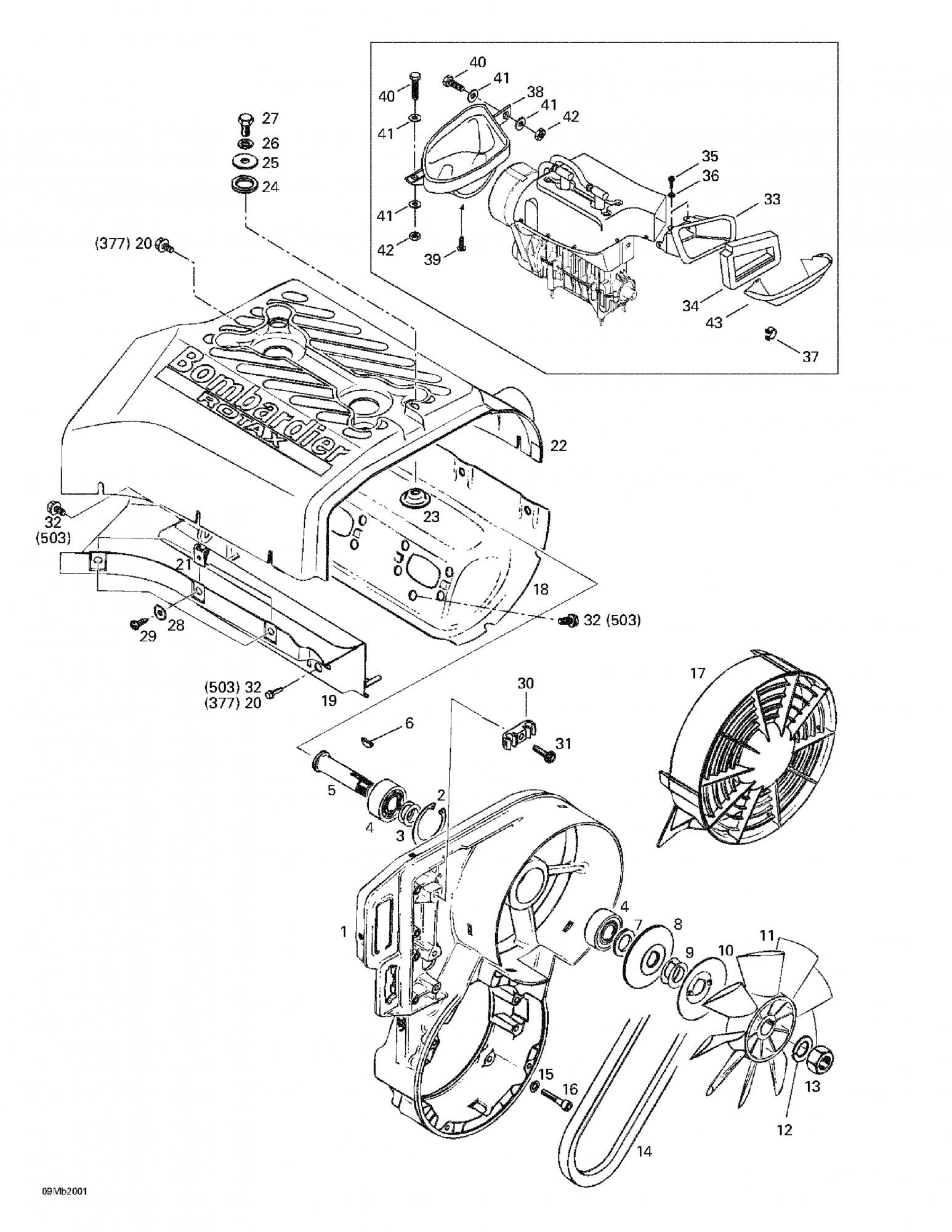Fits 1996-2007 Ski-Doo Formula Deluxe 380 F / Formula Deluxe 380/500 Models Clamp, OEM Part # 420860940