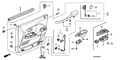 New 2006-2008 Fits Honda Pilot Panel, Switch *NH634L* (Master) (MIST SILVER), Part # 83561-S9V-A20ZA