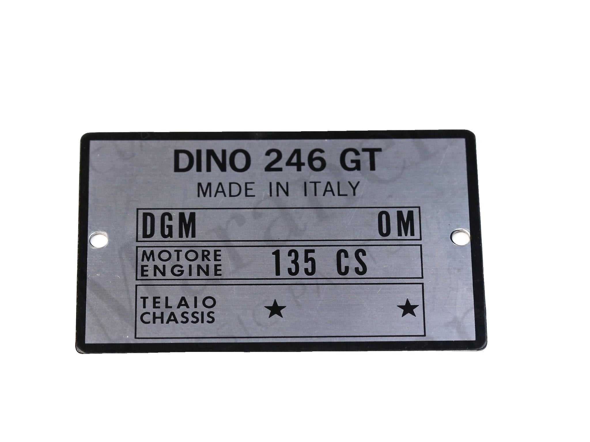 401569 - Chassis number plate 246 GT