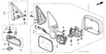 Honda New 1997-2001 Fits Honda CR-V Actuator, Passenger Side (1400), Part # 76210-S10-E01