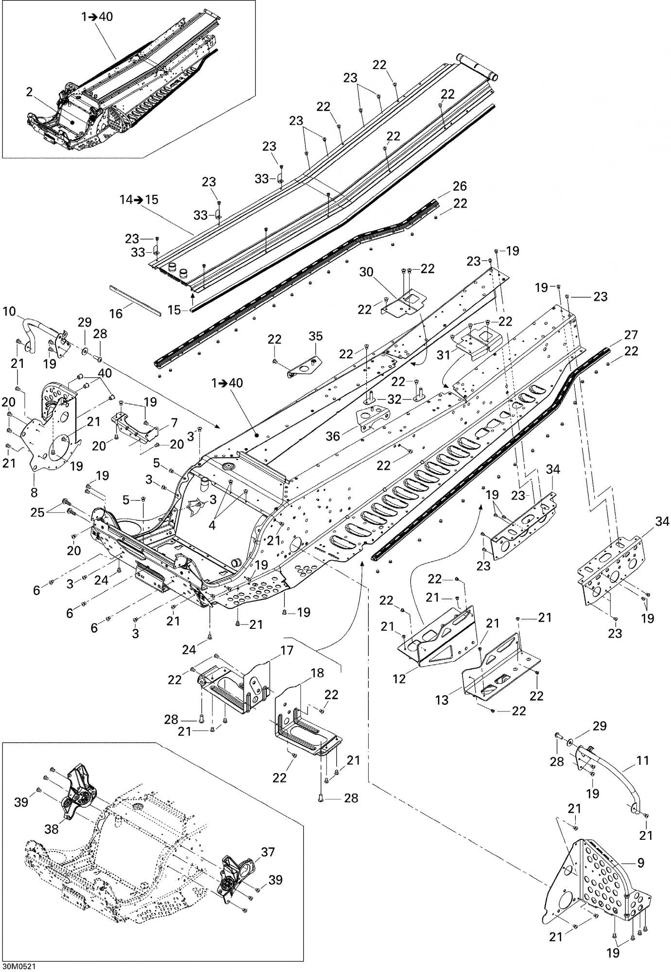 Fits 2005-2007 Ski-Doo Summit 1000 SDI, Highmark & Highmark X / Summit Highmark & Highmark X 1000 SDI RH Roller, OEM Part # 518324978