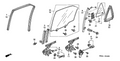Honda New 2001-2002 Fits Honda Accord Glass, L. RR. Door Quarter (Green) (Asahi), Part # 73455-S4K-A01