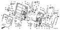 New 2005-2010 Fits Honda Odyssey Cover, R. Reclining (Upper) (Inner) *NH167L* (GRAPHITE BLACK), Part # 82239-SHJ-A01ZD