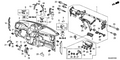 Honda New 2009-2011 Fits Honda Pilot Panel Assy., Instrument *B168L* (SKYLINE BLUE), Part # 77100-SZA-A01ZA
