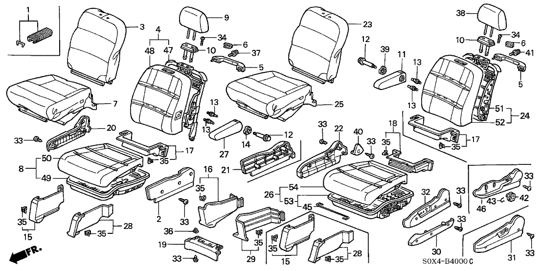 Honda New 1999-2004 Fits Honda Odyssey Cover, FR. *G49L* (LIGHT FERN GREEN), Part # 81222-S0X-A21ZA