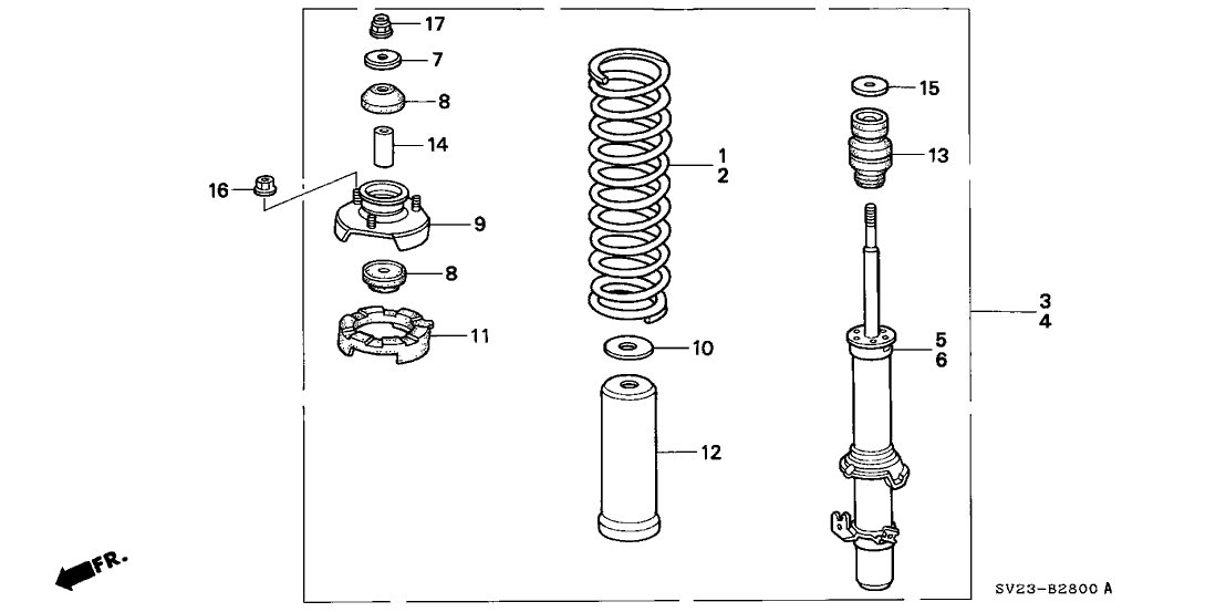 Honda New 1994-1997 Fits Honda Accord Spring, Front (Mitsubishi), Part # 51401-SV1-A52