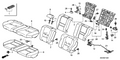 Honda New 2003-2005 Fits Honda Accord Right Rear Seat-Back Trim Cover (Graphite Black), Part # 82121-SDN-A32ZA