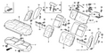 Honda New 1996-2000 Fits Honda Civic Rear Seat-Back Pad & Frame, Part # 82122-S01-A01