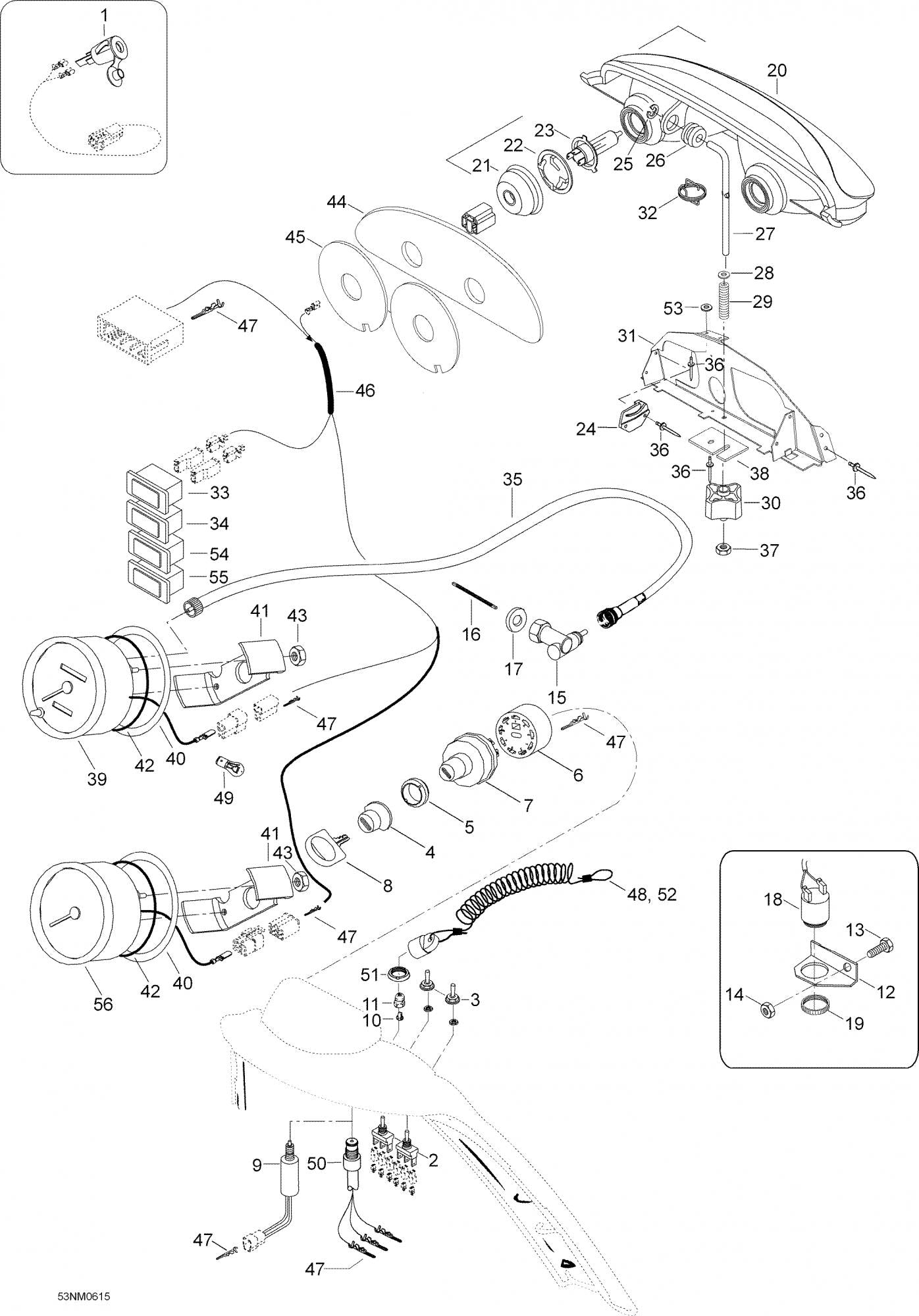 Fits 2004-2007 Ski-Doo Skandic SUV 550F / Skandic SUV 600 Models Plastic Plate, OEM Part # 5447818